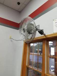 lot 145 image: Lasko Wall-Mount Cage Fan 2265QM