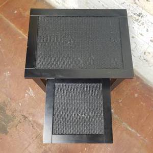 lot 147 image: Slender Black Nesting Side Tables
