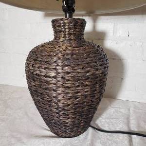 lot 155 image: Basket Weave Jar Lamp