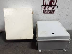 (2) Electrical Enclosures Steel and Fiberglass