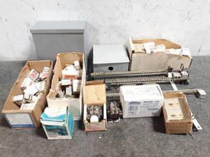 Electrical Boxes, Relays, Neutral Bars, New in Box Overloads and More