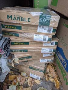 lot 343 image: (9) Cases of 12 Natural Marble Tile
