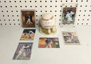 lot 132 image: Bob Hamelin Autographed Baseball & (6) Cards
