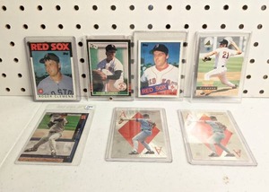 lot 154 image: (7) Roger Clemens Baseball Cards - Rookie & Others
