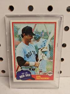 lot 172 image: 1981 MLB Topps Carl Yastrzemski Boston Red Sox Baseball Card