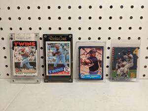 lot 165 image: Kirby Puckett Minnesota Twins Baseball 4 Card Lot MLB Rookie