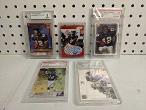 lot 155 image: (5) Daunte Culpepper Trading Cards - One is Autographed
