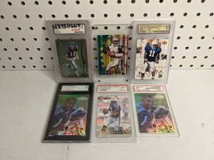 lot 144 image: (6) Football Cards Aikman, Kearse, McNair, Leaf and Arrington