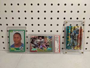 lot 4 image: Barry Sanders Score Rookie Card and PSA Graded Lot of 3