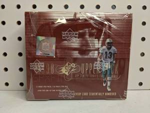 lot 8 image: Brand New 1998 Upper Deck SPX Finite NFL Football 18 Pack Box