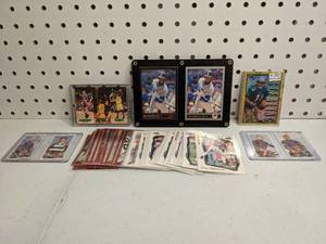 lot 216 image: Football Basketball and Tobacco Card Lot Shaq Griffey & More