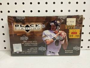 lot 219 image: 1998 Upper Deck NFL Black Diamond Football Cards - New in Box