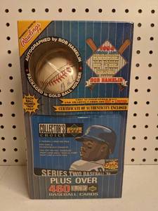 lot 226 image: 1994 Upper Deck Collectors Series Box w Autographed Bob Hamelin Ball