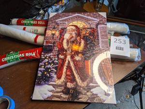lot 253 image: Santa Print and NOS Artifical Snow Rolls