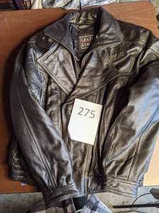 lot 275 image: Mens Large Leather Limited Jacket with Zip-Out Lining