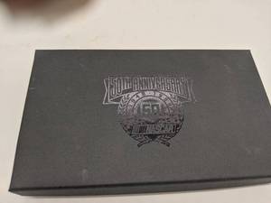 lot 28 image: Open box  VINTAGE  NASCAR 50TH ANNIVERSARY GENUINE LEATHER WALLET