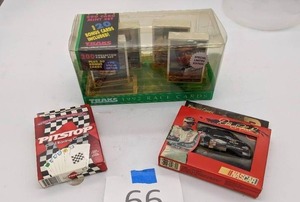 lot 66 image: New in Box - 1992 Traks Limited Edition Racing Cards & (2) Sets of Playing Cards