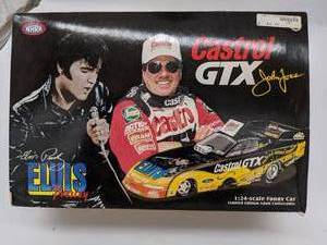 lot 35 image: 1990s John Force Gastrol GTX & Elvis 124 Scale Funny Car