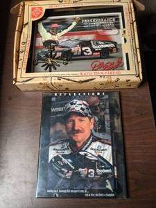 lot 298 image: Dale Earnhardt Sr. Wall Clock & Inspirational Framed Print (still sealed)