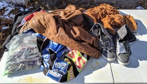 lot 131 image: Minnetonka Fringe Boots & Assorted Womens ClothingAccessories