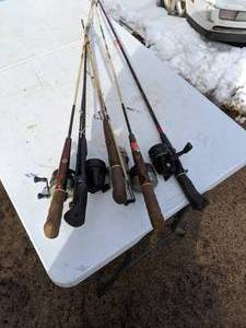 lot 119 image: (5) Rod and Reel Combos