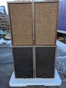 lot 186 image: (2) Pairs of Vintage Speakers