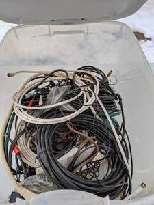 lot 77 image: Plastic Tub Filled with Cables