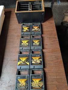 lot 284 image: (8) Vintage 1970s Magnavox Odyssey 2 Video Games w Storage Case