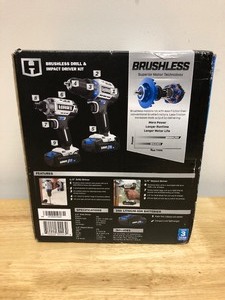 lot 365 image: Brand New Hart Brushless Drill & Impact Driver Kit 20V
