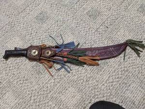lot 369 image: Machete w decorative sheath