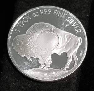 1 TROY OZ. .999 FINE SILVER INDIAN BUFFALO DESIGN