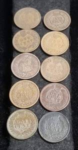 DATE RUN OF 10 INDIAN HEAD CENTS 1900-1909