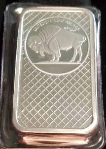 5 TROY OZ. .999 FINE SILVER BAR INDIAN BUFFALO DESIGN SEALED