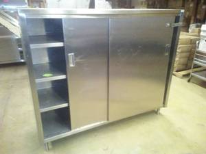 lot 22 image: Stainless Storage Cabinet. 60 Sq