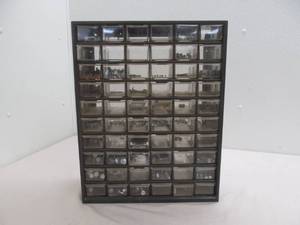 Storage organizer, assortment of hardware