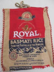Burlap bag made into tote