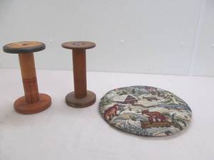 Wood spool decors