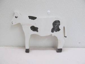 Wooden cow dcor