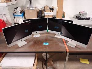 lot 36 image: 4 working iMacs with pressure marks, ALL SPECS IN DESCRIPTION