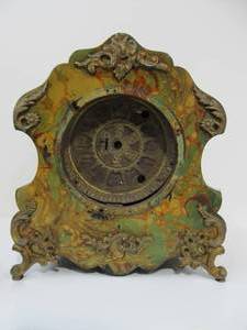 lot 67 image: Ornate Antique Mantel Clock & Extra Movement