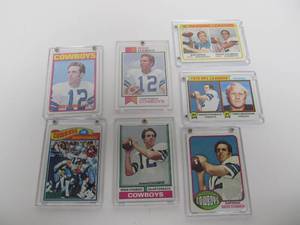 lot 118 image: Great Collection of Early ROGER STAUBACH Football Cards Including Rookie Card
