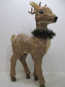 lot 16 image: Large Reindeer Christmas Decoration