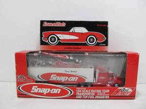 lot 22 image: Mint In Box SNAP ON TOOLS Diecast Car & Semi Truck