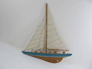lot 181 image: Nautical Wooden Sailboat Model