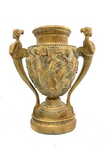 lot 190 image: Large Neoclassical Figurehead Maid Handled Urn