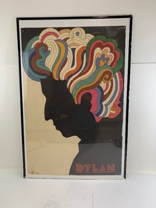 lot 199 image: Large Vintage Milton Glaser BOB DYLAN Poster