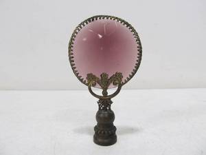 lot 96 image: Beautiful Ornate Antique Victorian Glass Prism Lamp Finial