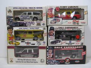 lot 140 image: Lot of 6 NASCAR & Indy Car Diecast Chevy Suburbans