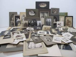 lot 161 image: LARGE Lot of Antique Carded Photographs
