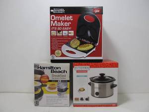 lot 236 image: Brand New Omelet Maker Breakfast Sandwich Maker & Slow Cooker